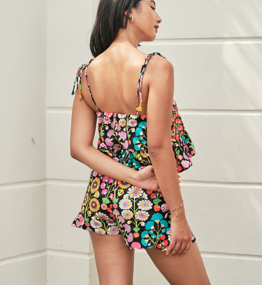 All the Happiness High-Rise Shorts in Electric Feels Print