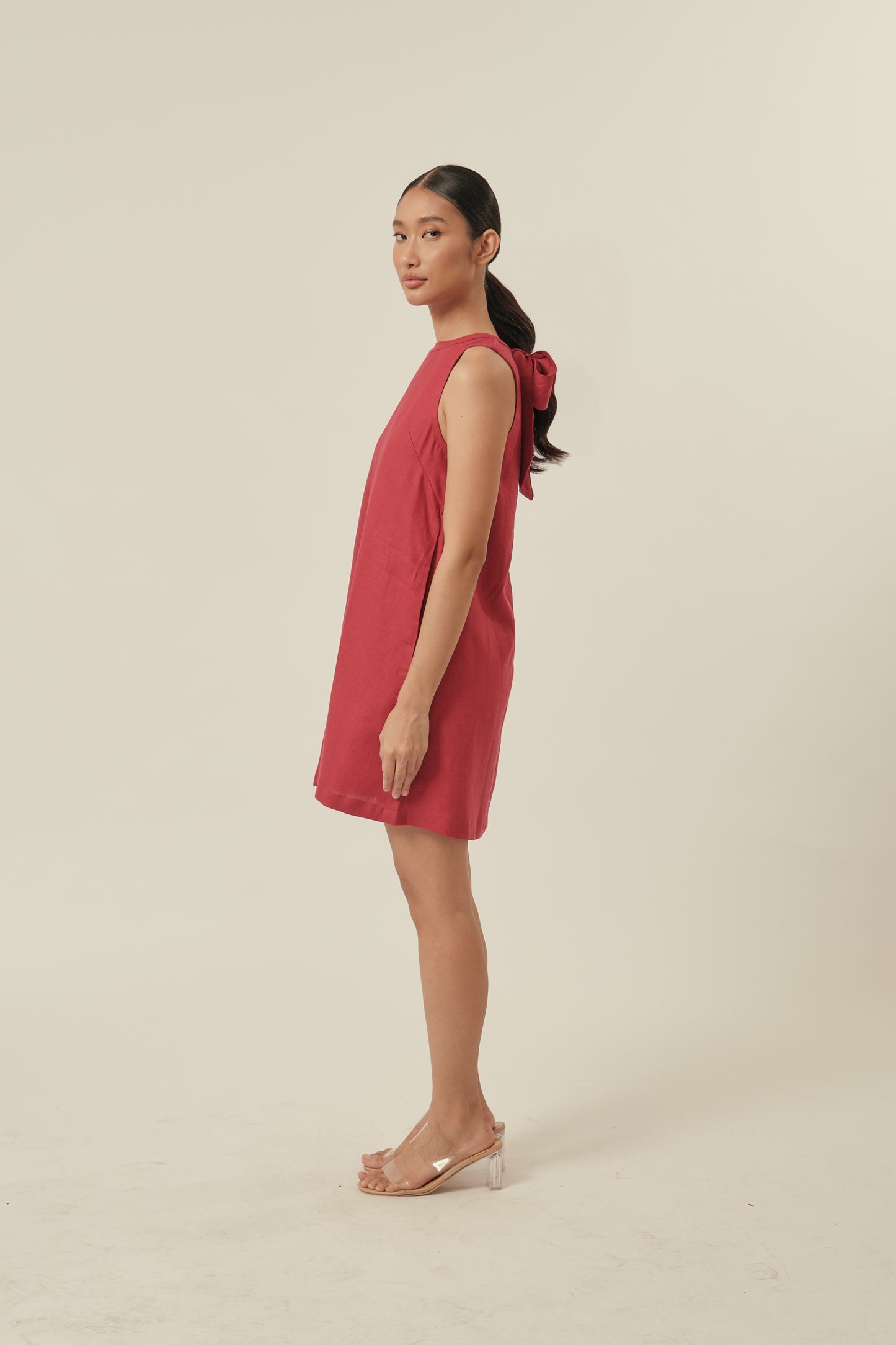 Aperitivo Dress in True Cherry with BOW