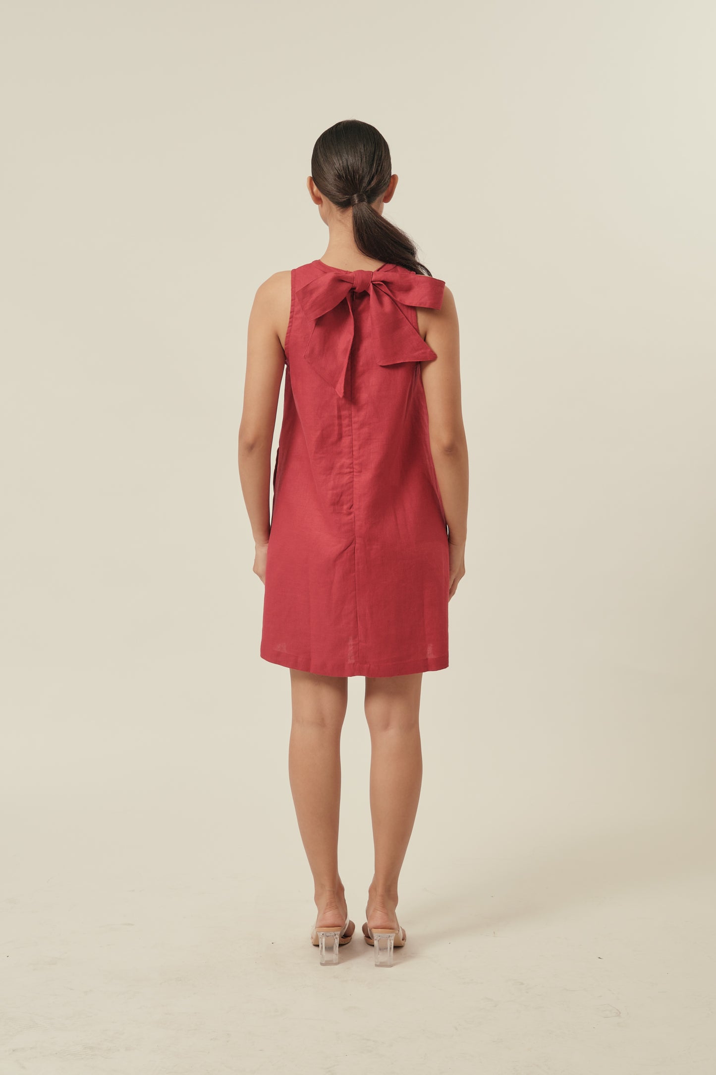 Aperitivo Dress in True Cherry with BOW